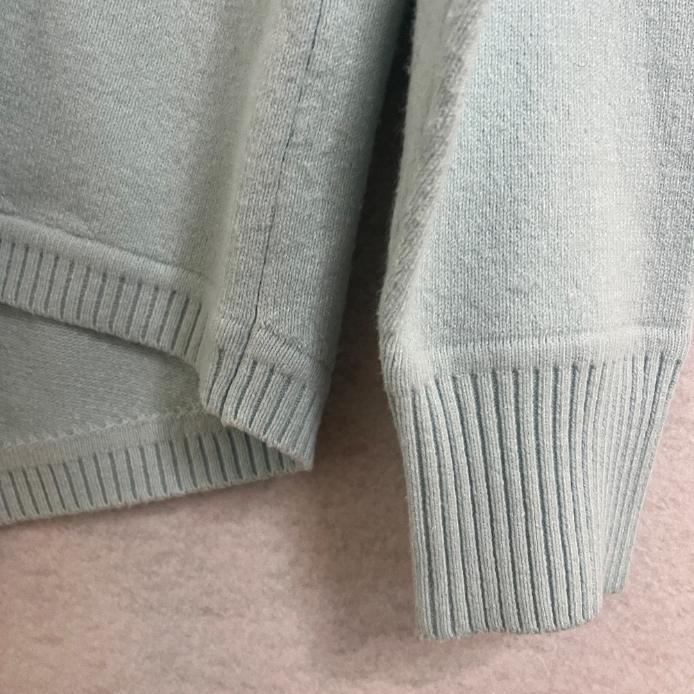 French Connection Mint Green Knit Sweater Size L Raglan Sleeve Minimalist - Picture 5 of 8